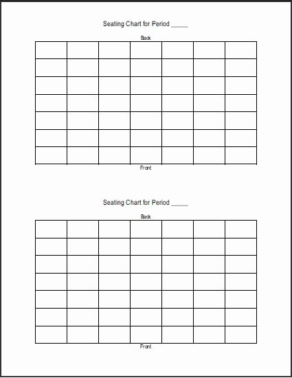 Blank Classroom Seating Chart Beautiful Two Printable Plain Charts Printables
