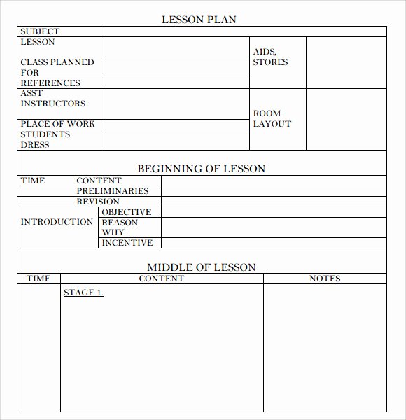 Blank Lesson Plan Template Doc Awesome Blank Lesson Plan Template 7 Download Free Documents In