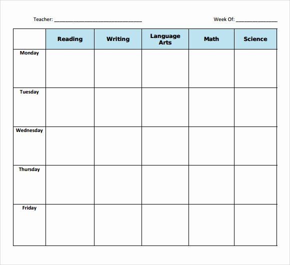 Blank Lesson Plan Template Free Best Of 11 Sample Blank Lesson Plans