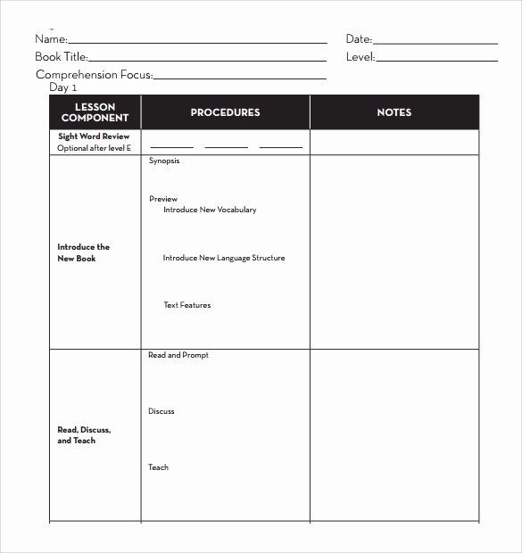 Blank Lesson Plan Template Free Inspirational 11 Sample Blank Lesson Plans
