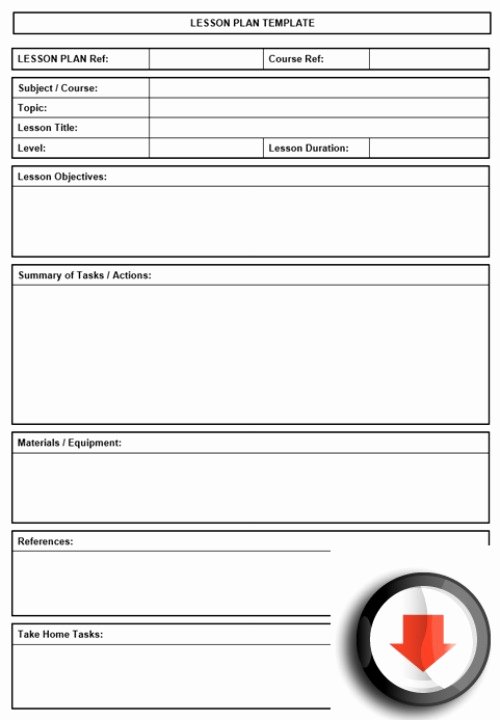 Blank Lesson Plan Template Inspirational Free Printable Lesson Plan Template