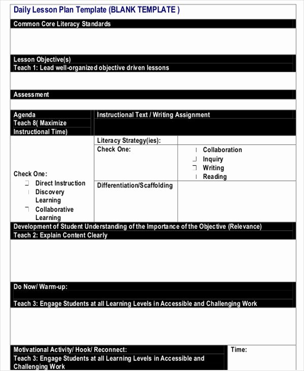 Blank Lesson Plan Template Luxury 40 Lesson Plan Templates In Pdf