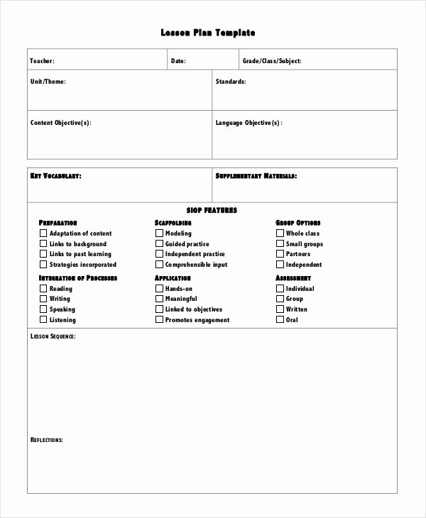 Blank Lesson Plan Template Pdf New 62 Examples Of Lesson Plans Word Pdf