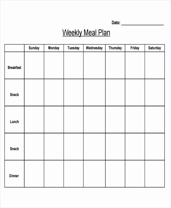 Blank Meal Plan Template Luxury 10 Planning Calendar Template 10 Free Word Pdf format