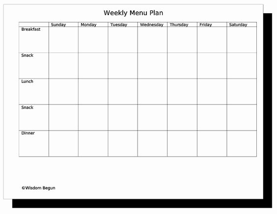 Blank Meal Plan Template Luxury Meal Planning Template Clipart Best Clipart Best