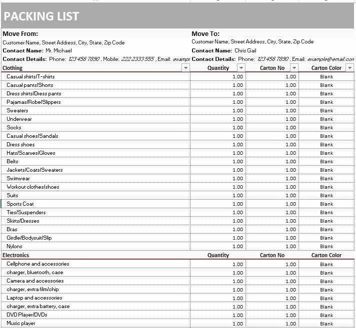 Blank Packing List Template Awesome 8 Free Sample Shipping Packing List Templates Printable