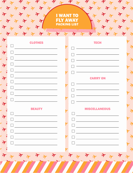 Blank Packing List Template Best Of 14 Packing List Templates Excel Pdf formats