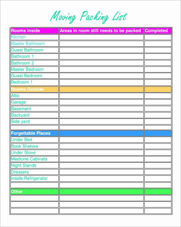 Blank Packing List Template Luxury Packing List Templates 9 Download Free Documents In Pdf