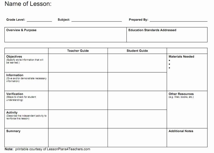 Blank toddler Lesson Plan Template Awesome Free Lesson Plan Templates 20 Word Pdf format Download