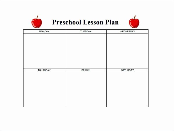Blank toddler Lesson Plan Template Fresh Free Printable K Lesson Plans 6 School Plan Template Blank