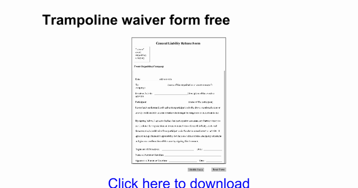 Bounce House Rental Agreement Template Awesome Release Liability Template