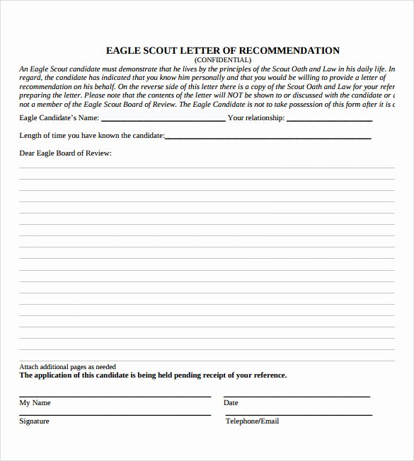 Boy Scouts Letter Of Recommendation Awesome 10 Eagle Scout Letter Of Re Mendation to Download for