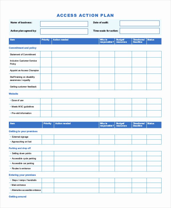Business Action Plan Template Lovely Action Plan Template 15 Free Sample Example format