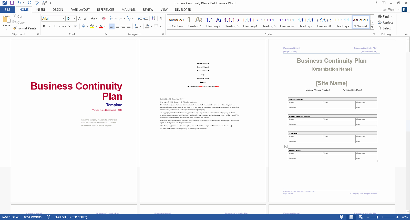 Business Contingency Plan Template Fresh Business Continuity Plan – Download 48 Pg Ms Word &amp; 12