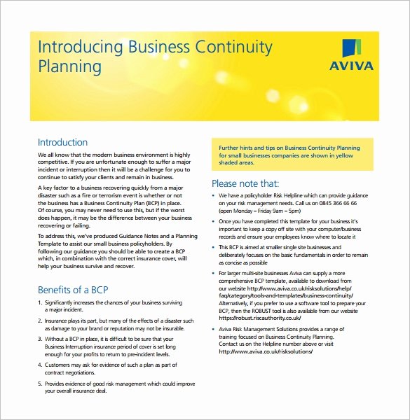 Business Contingency Plan Template Fresh Business Continuity Plan Template 11 Download Free Word