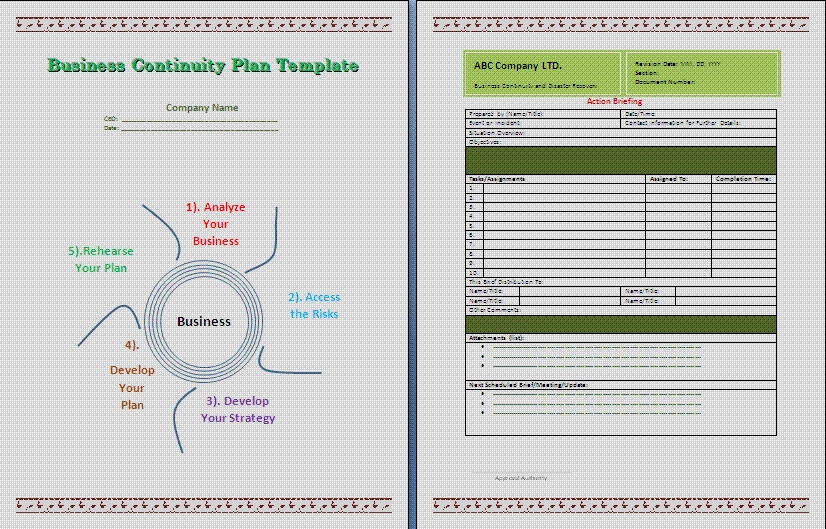 Business Continuity Plan Template Elegant Lesson Plan Template Cake Ideas and Designs