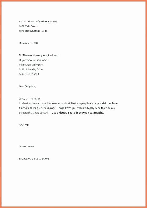 Business Letter Enclosure format Fresh 15 Example Of A Buisness Letter