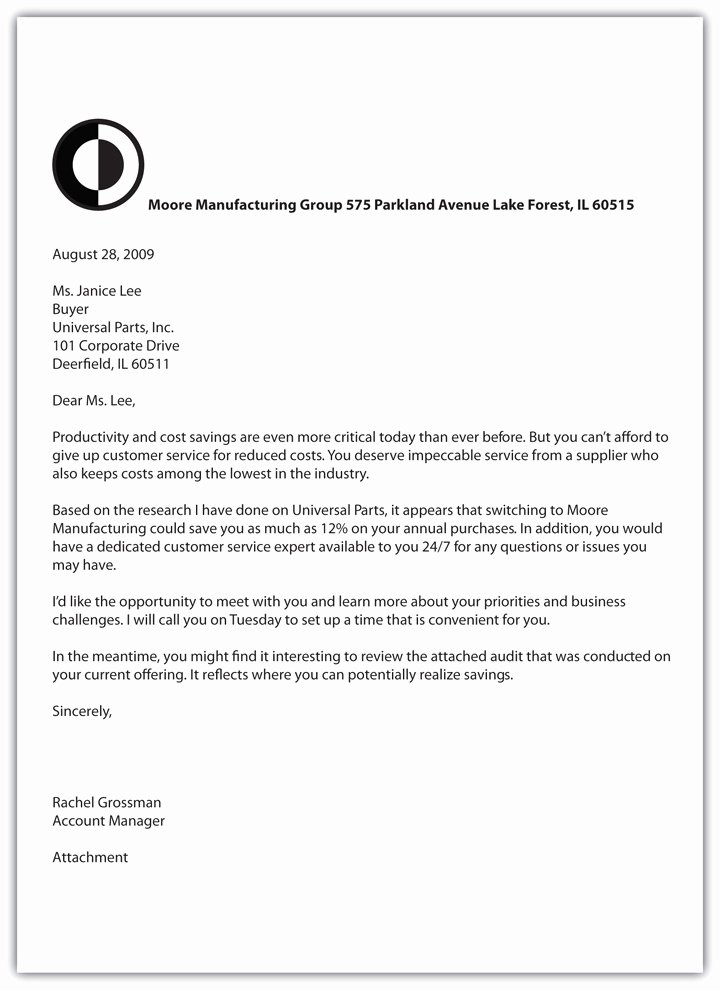 Business Letter format attachment Elegant the Power Of Selling V1 0 1