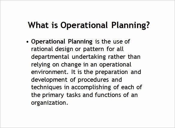 Business Operational Plan Template Luxury 17 Operational Plan Templates Pdf Doc