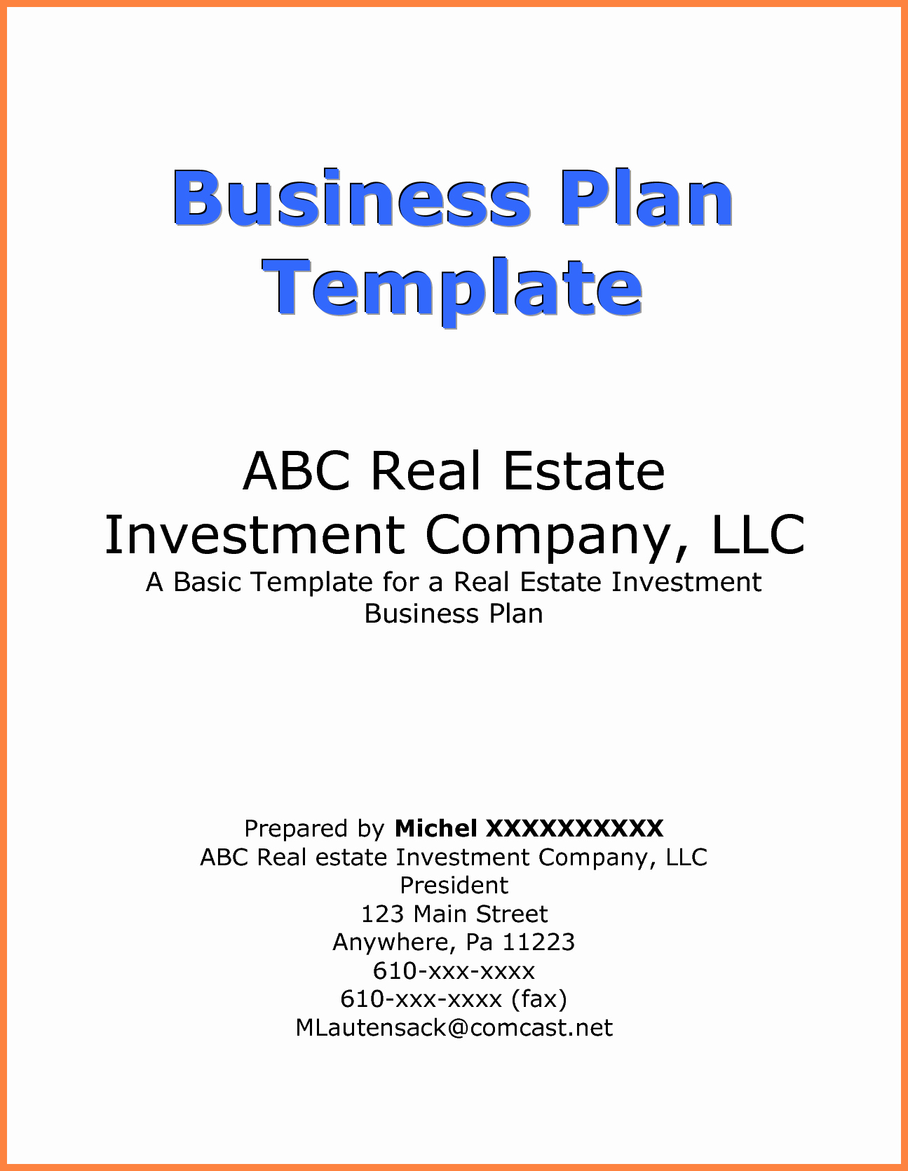 Business Plan Cover Page Template Best Of Business Plan Cover Page Example