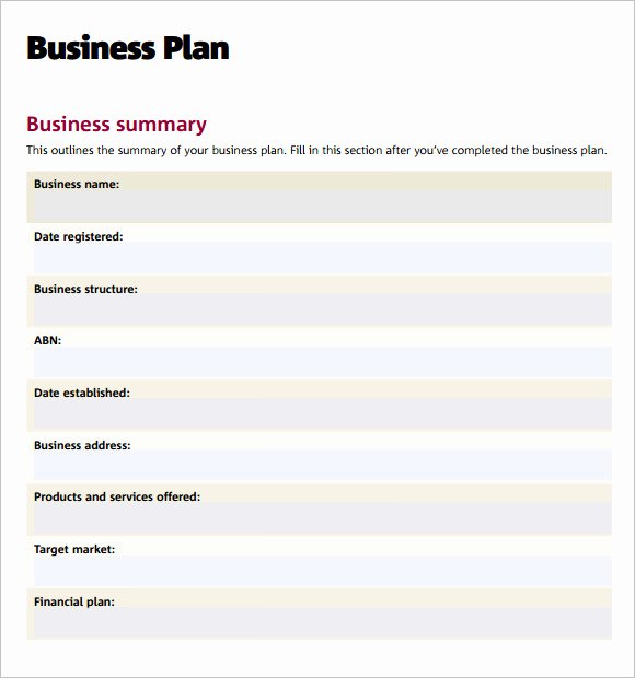 Business Plan Template Doc Lovely Business Plan Templates 6 Download Free Documents In