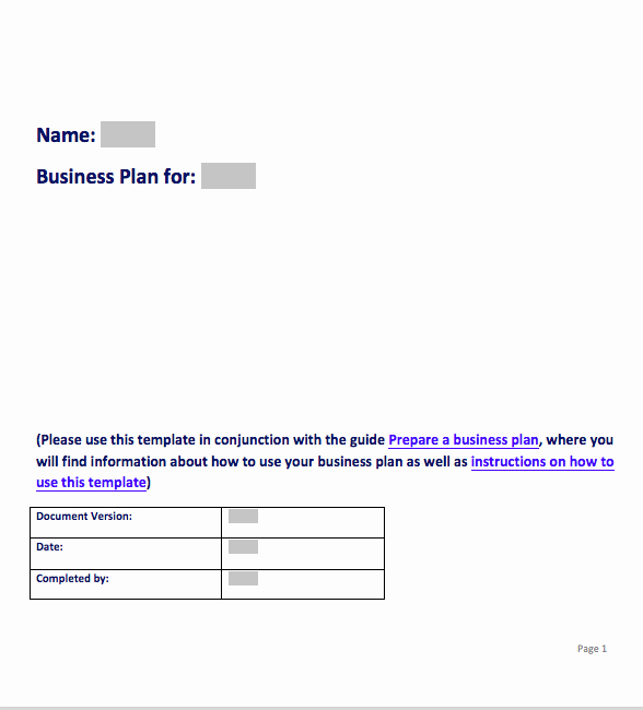 Business Plan Template Doc Unique Free Simple Business Plan Template
