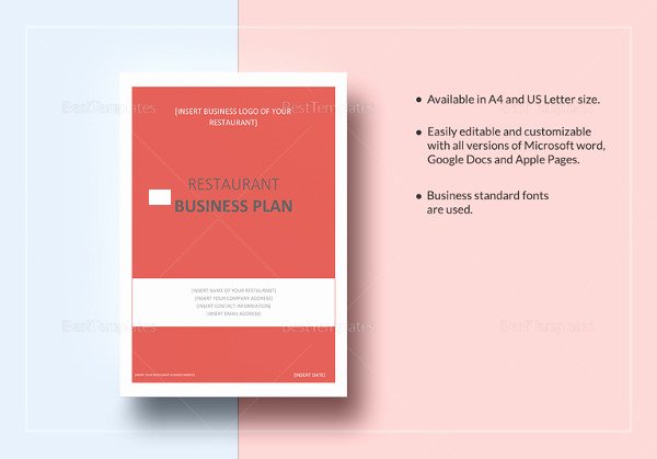 Business Plan Template Google Docs Elegant Restaurant Business Plan 16 Pdf Word Google Docs