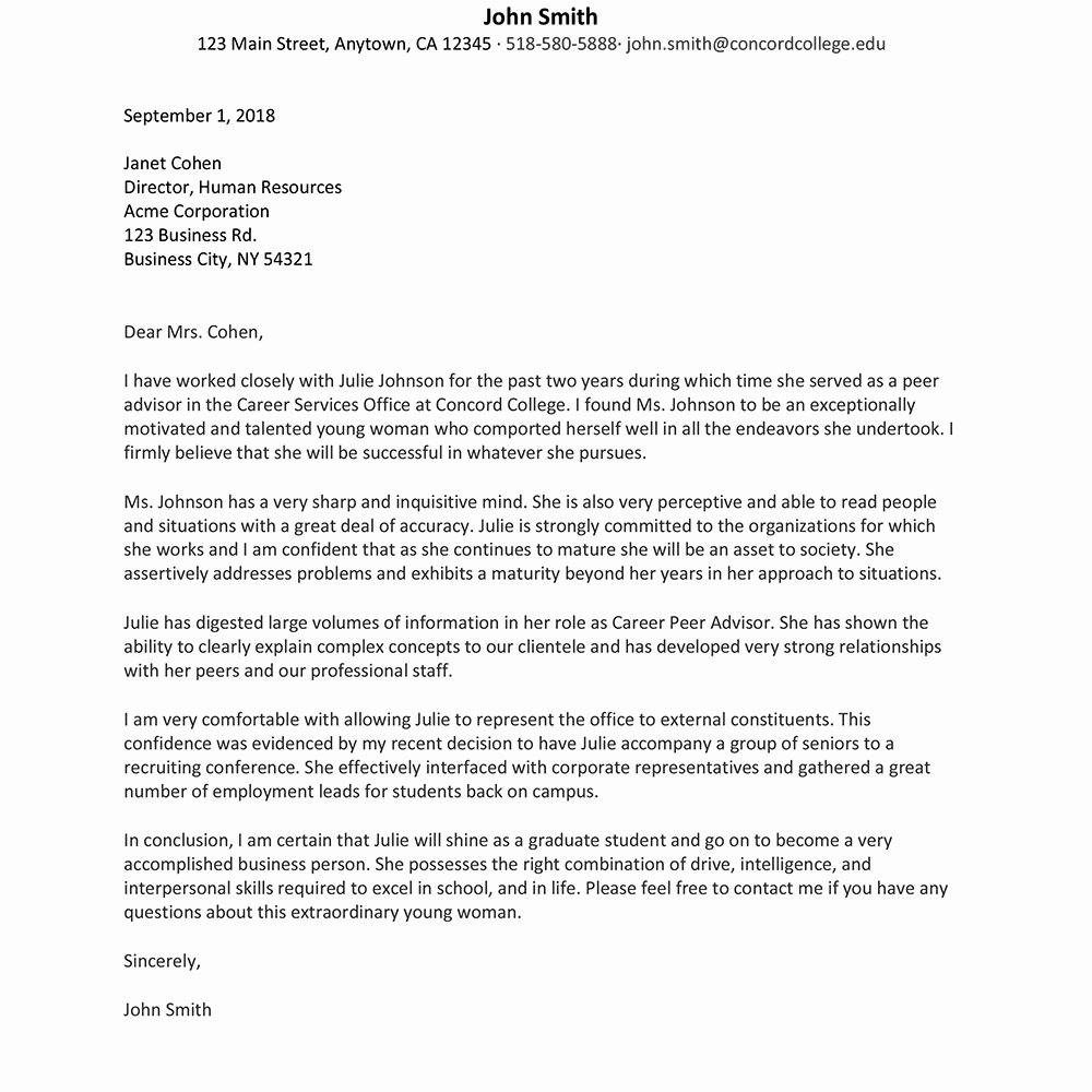 Business School Recommendation Letter Inspirational Re Mendation Letter Sample for A Business School Student
