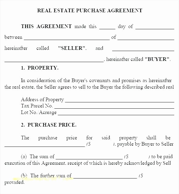 Buyout Agreement Real Estate Best Of Property Purchase Contract Template Property Purchase