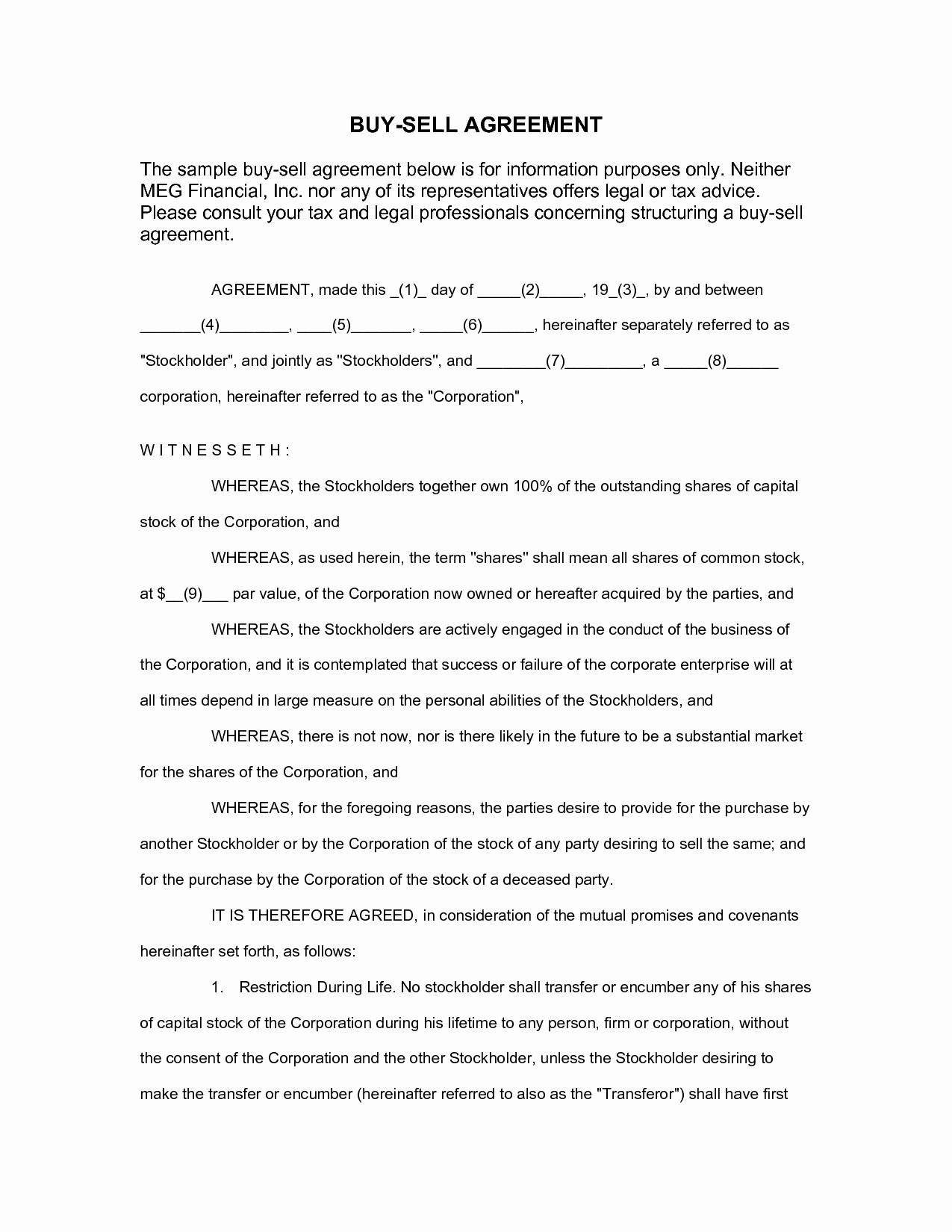 Buyout Agreement Sample Best Of Agreement Template Category Page 18 Efoza