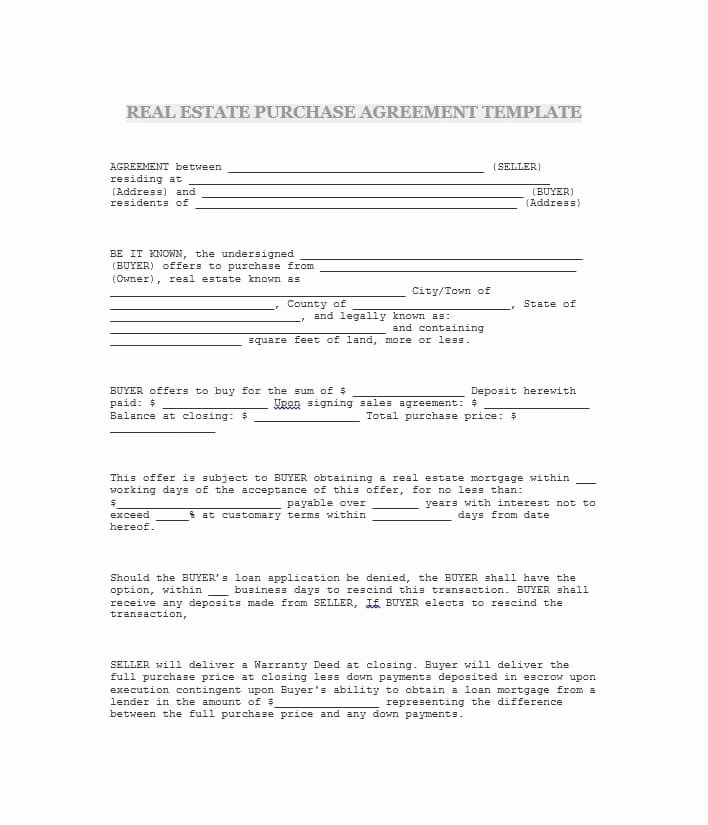 Buyout Agreement Sample Unique 37 Simple Purchase Agreement Templates [real Estate Business]