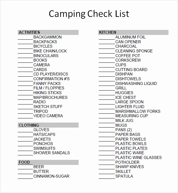 Campground Business Plan Template Awesome 14 Checklist Samples