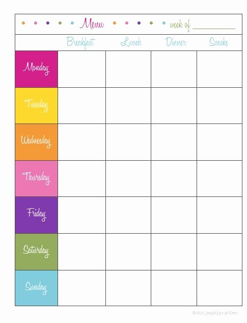 Camping Meal Plan Template Unique 11 Best Images About Calendars On Pinterest