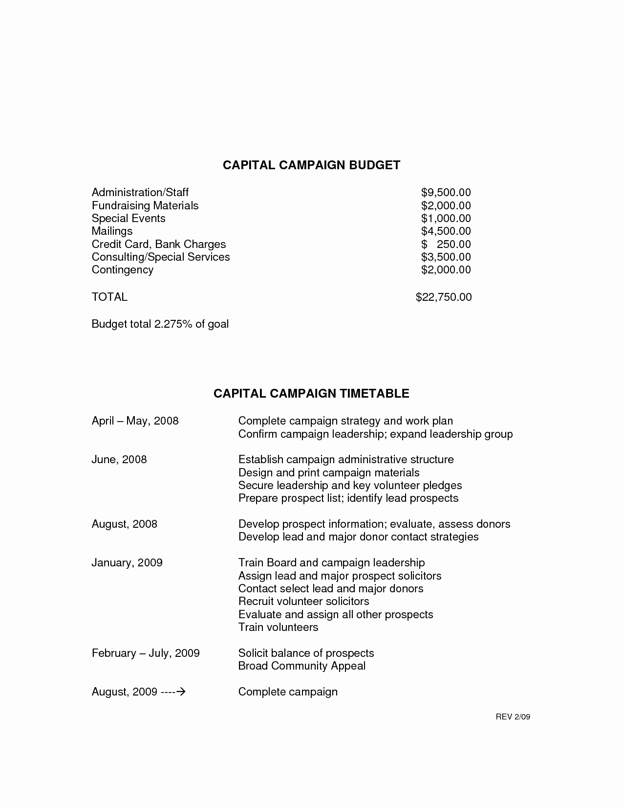 Capital Campaign Plan Template Luxury Best S Of Capital Campaign Proposal Template