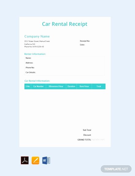 Car Rental Receipt Pdf Awesome 128 Free Receipt Templates [download Ready Made Samples