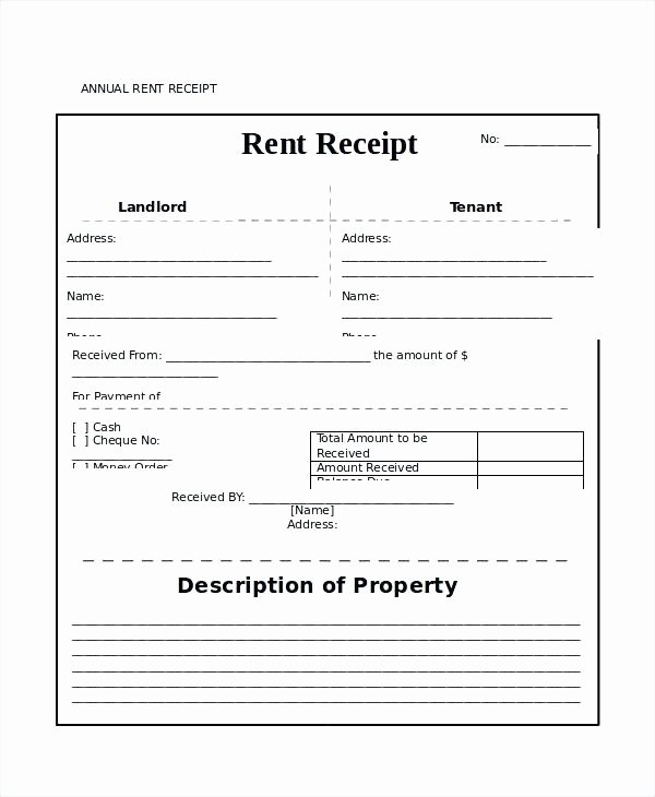 Car Rental Receipt Template Lovely Tenant Rent Receipt Template Property Management Free