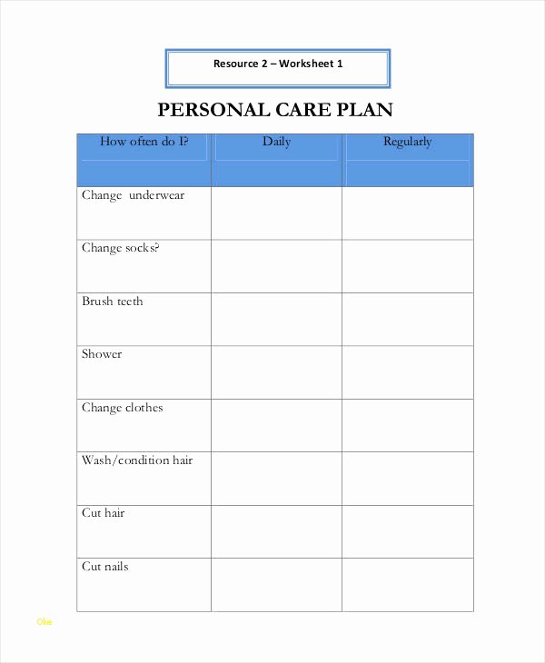 Care Plan Template Pdf Beautiful Fresh Self Care Plan Template