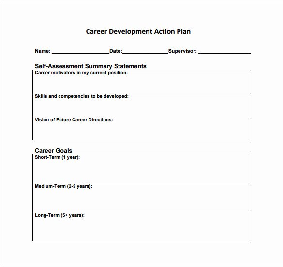 Career Development Plan Template New Career Action Plan Template 15 Free Sample Example