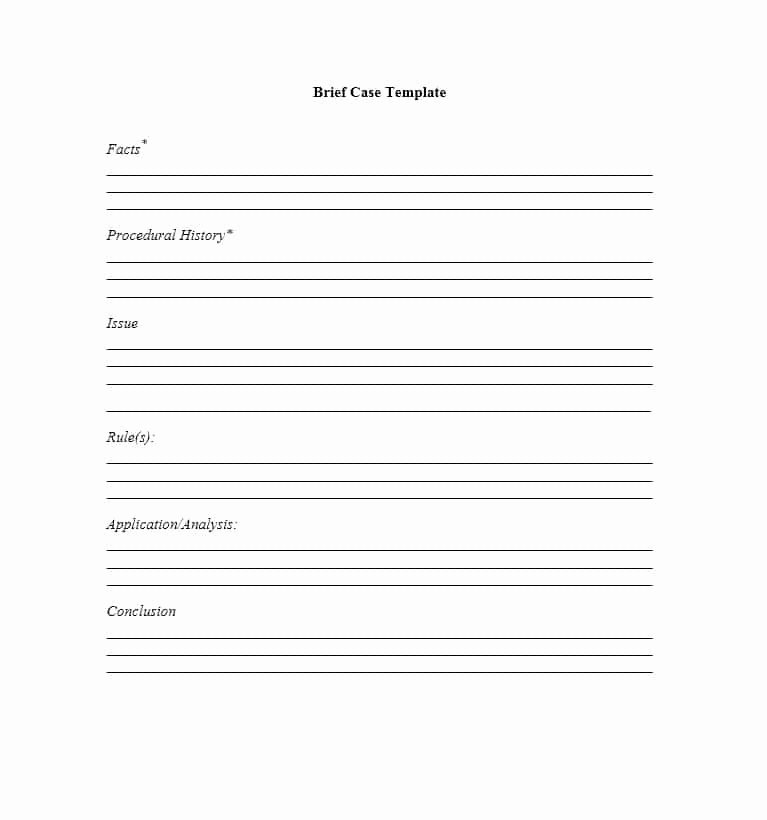 Case Brief Template Microsoft Word Fresh 40 Case Brief Examples &amp; Templates Template Lab
