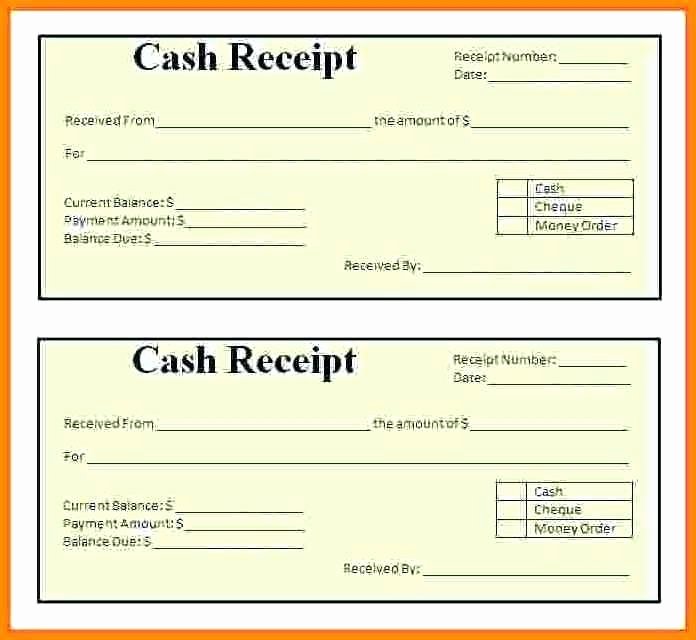 Cash Receipt format In Excel Beautiful Cash Receipt format In Template Excel Payment Word Petty