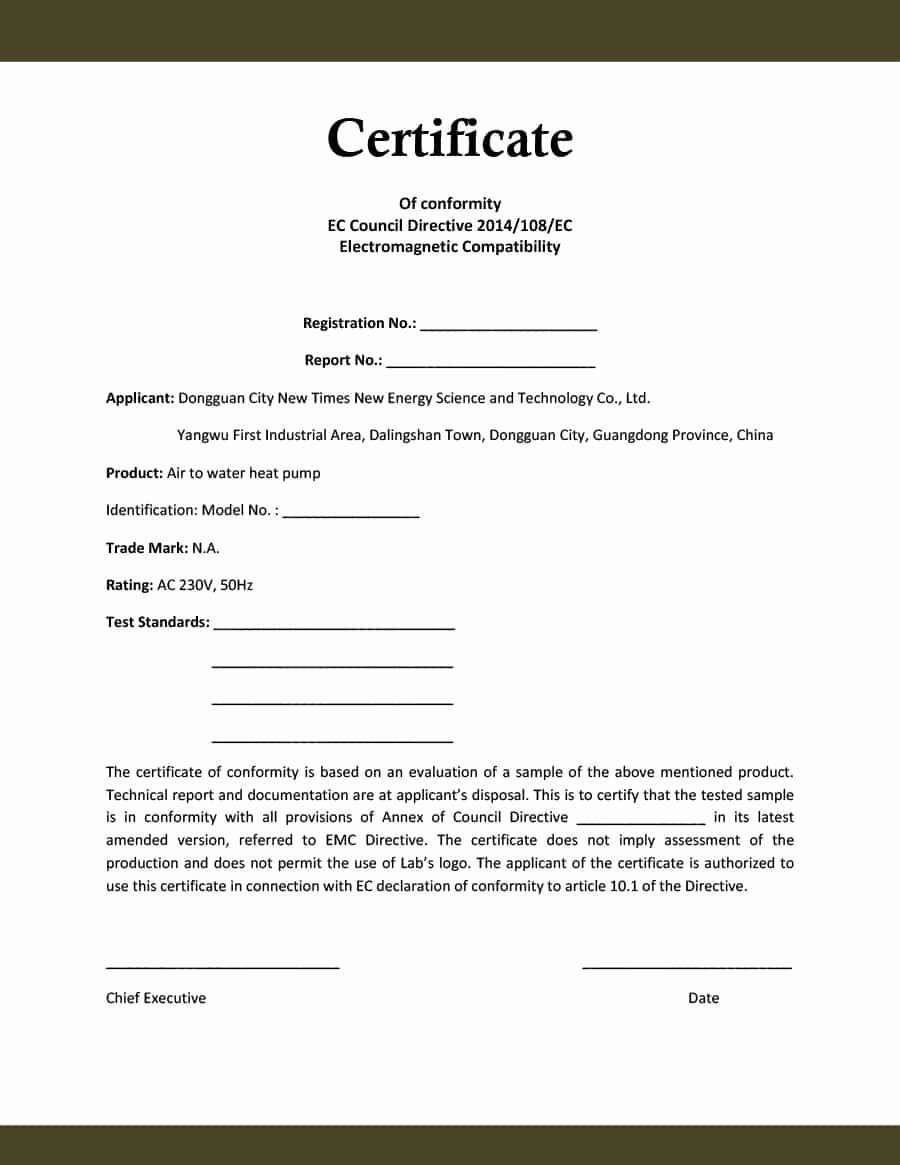 Certificate Of Conformance Template Pdf Best Of 40 Free Certificate Of Conformance Templates &amp; forms