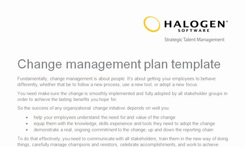 Change Management Plan Template Best Of Change Management Plan Template Uk