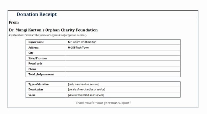 Charitable Donation Receipt Template Inspirational An Outline Of Donation Receipts and the Tax Deduction