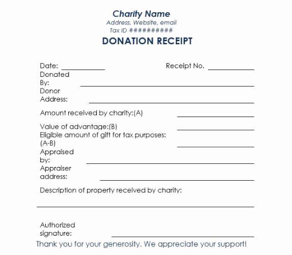 Charitable Donation Receipt Template New 16 Donation Receipt Template Samples