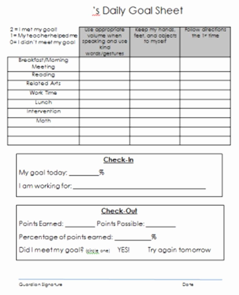 Check In Check Out Spreadsheet Beautiful Example Of Student S Daily Check In Check Out Points