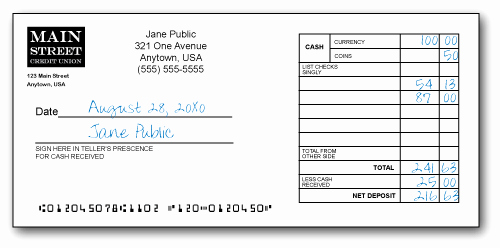 Check Template Filled Out New Sample Of Bank Deposit Slip Template Excelide