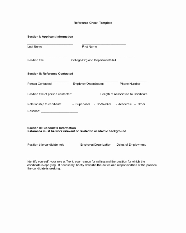 Check Template Filled Out Unique Basic Reference Check Template Edit Fill Sign Line