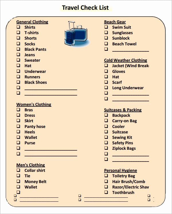 Check Template for Word New 5 Free Checklist Templates Excel Pdf formats