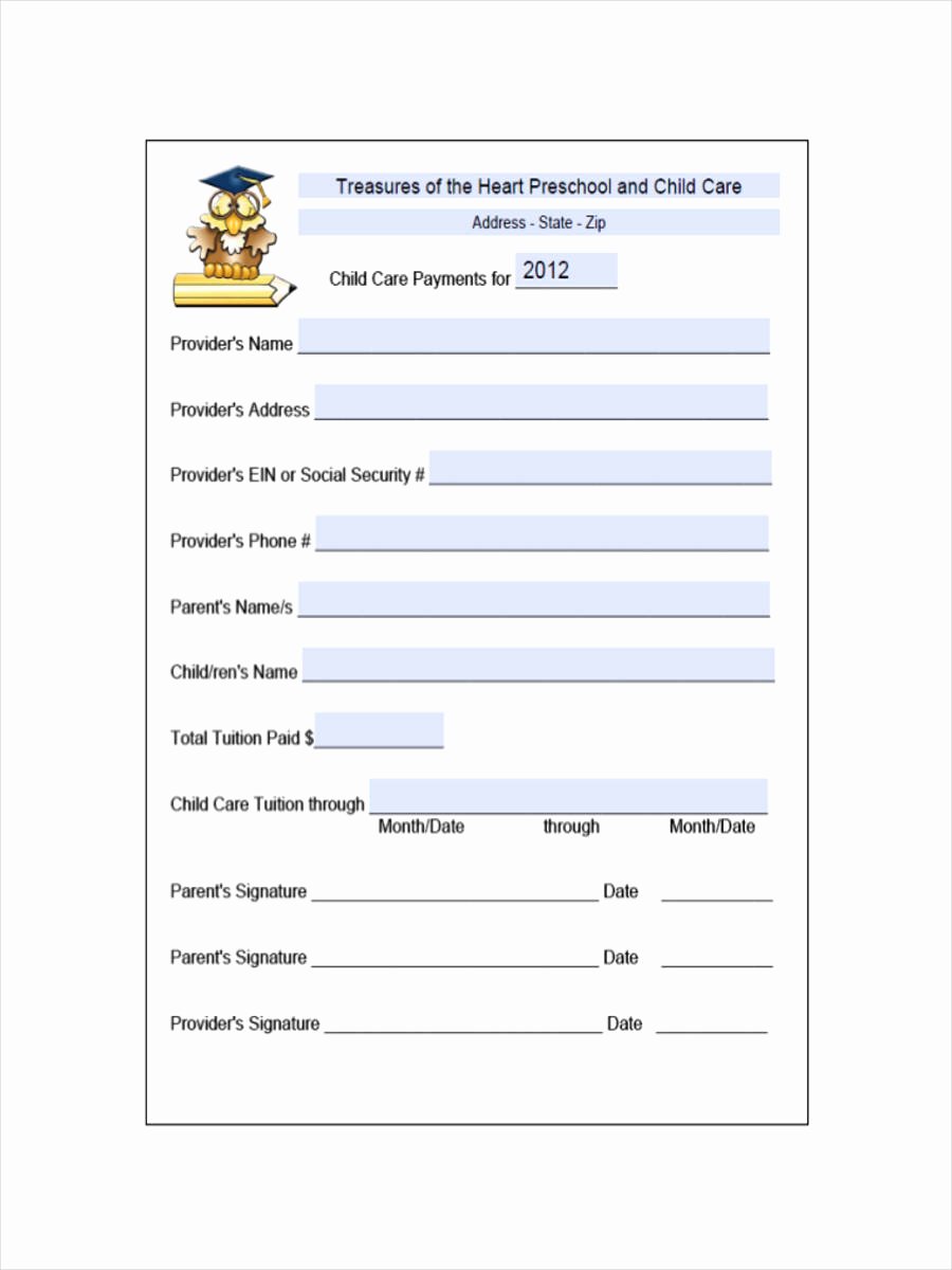 Child Care Payment Receipt Fresh 9 Daycare Receipt Examples &amp; Samples
