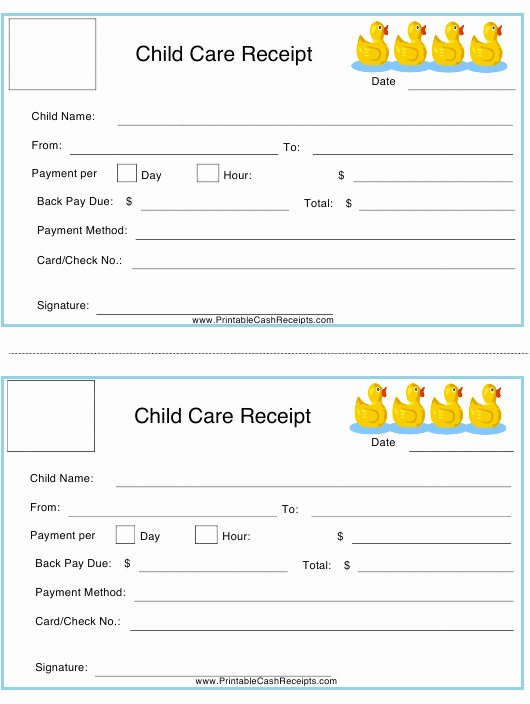 Child Support Receipt Template Beautiful Child Care Receipt Template Download Printable Pdf